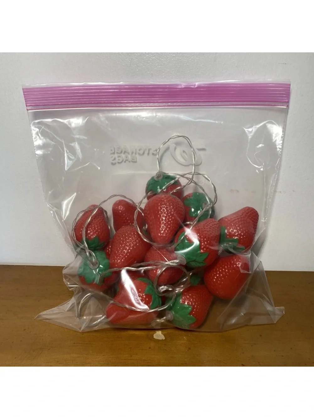Unique Strawberry Shaped Bulb Party Fairy Patio String Lights Battery Operated